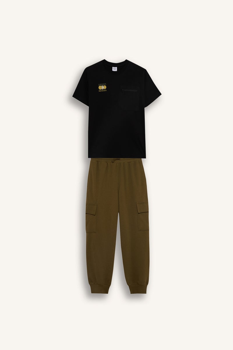 ديفاكتو طقم اولادي قصة عادية - قطعتين - Image 1